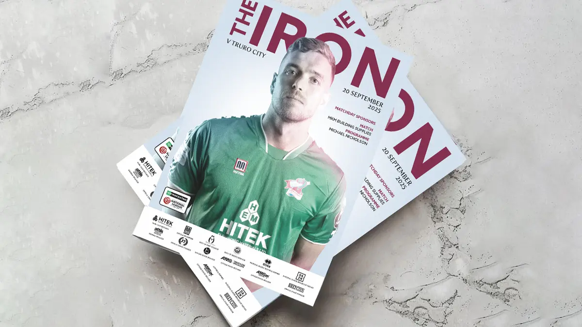Matchday programme: Iron v Truro City - order online now!