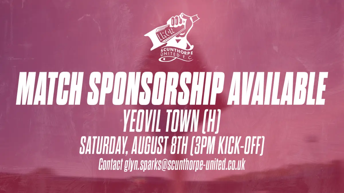 Match sponsorship package available for opening day clash with Yeovil Town