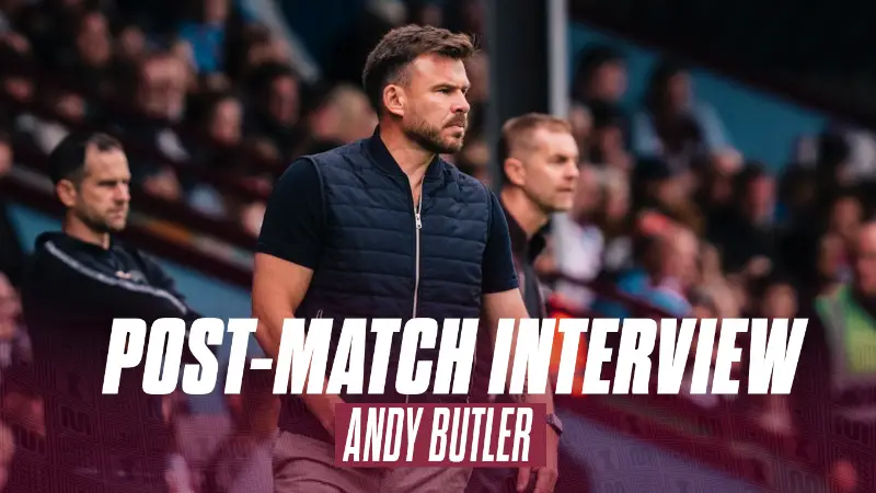 POST-MATCH INTERVIEW: Andy Butler post-Harrogate Town (H)