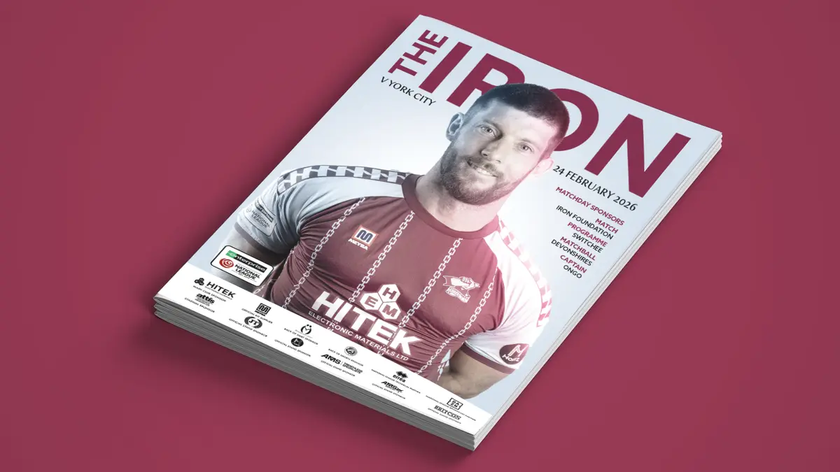 Matchday programme: Iron v York City - order online now!