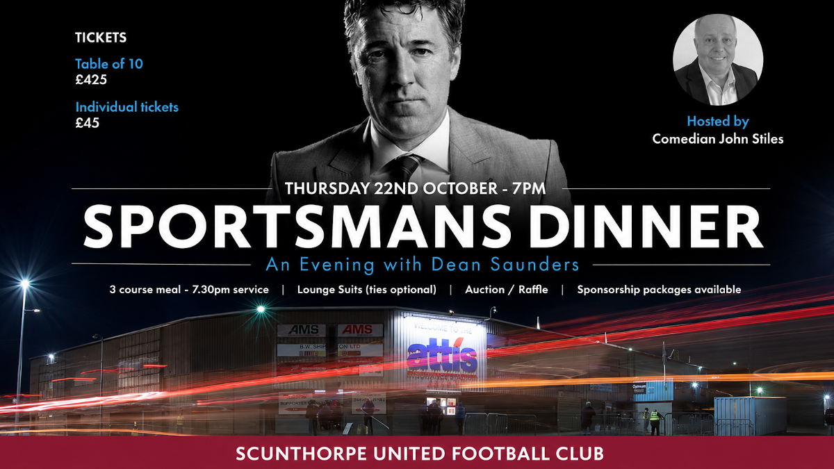 Join us for an evening with Dean Saunders and John Stiles on Thursday, October 22nd