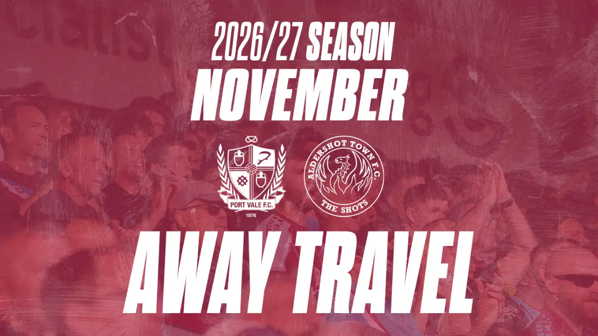 Away Coach Travel information for November away fixtures