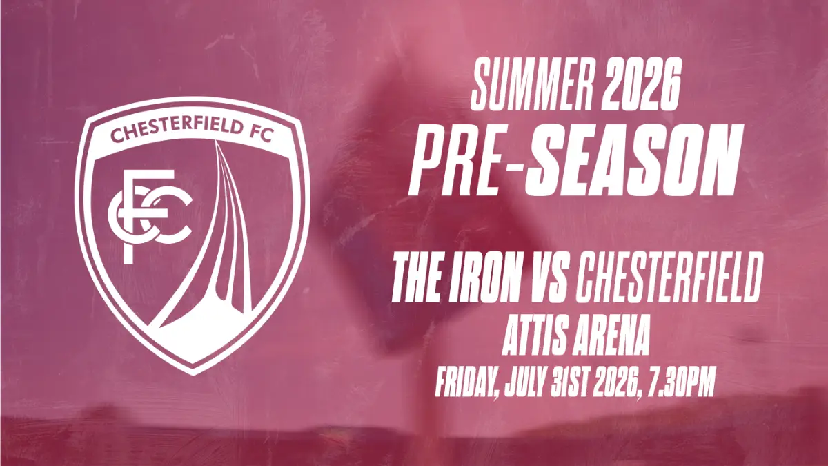 Tickets on General Sale for the Iron's final pre-season clash with Chesterfield.