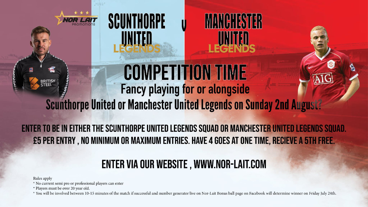 Win the chance to play on the Iron Legends or Manchester United Legends team this August!