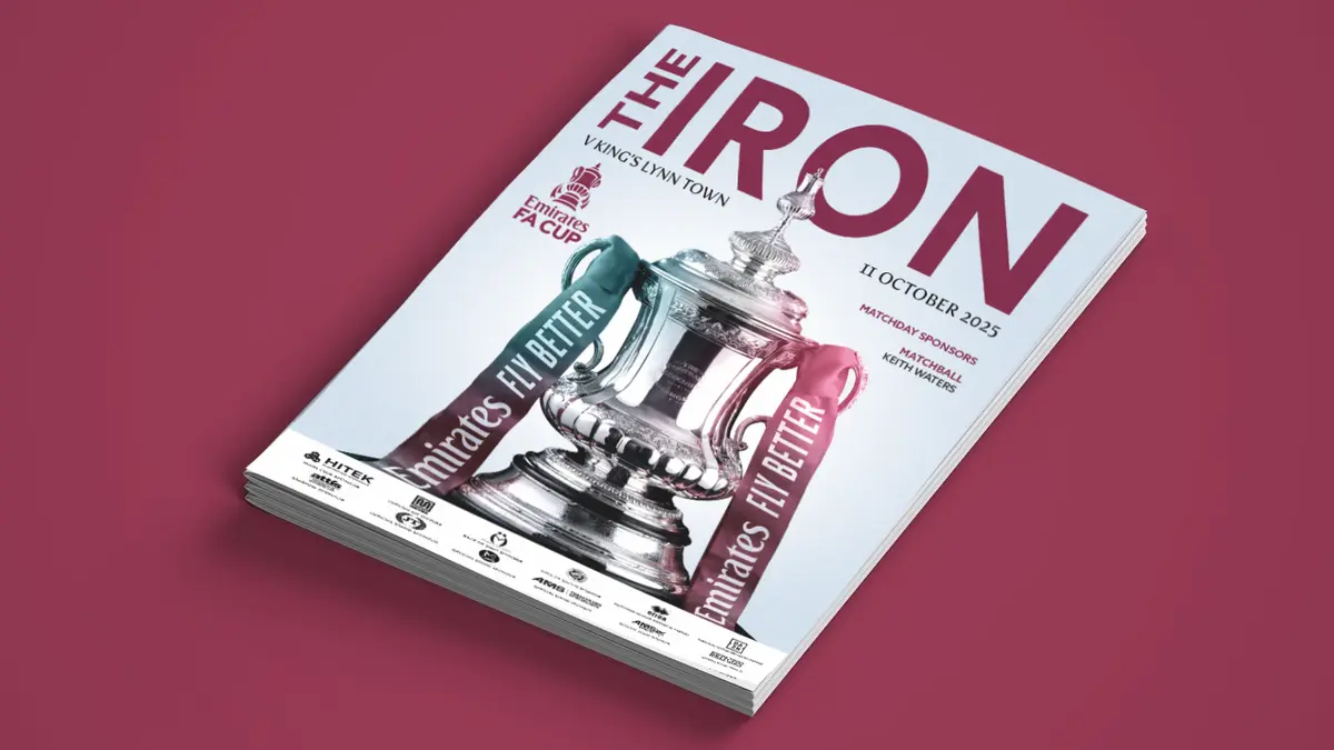 Matchday programme: Iron v King's Lynn Town - order online now!