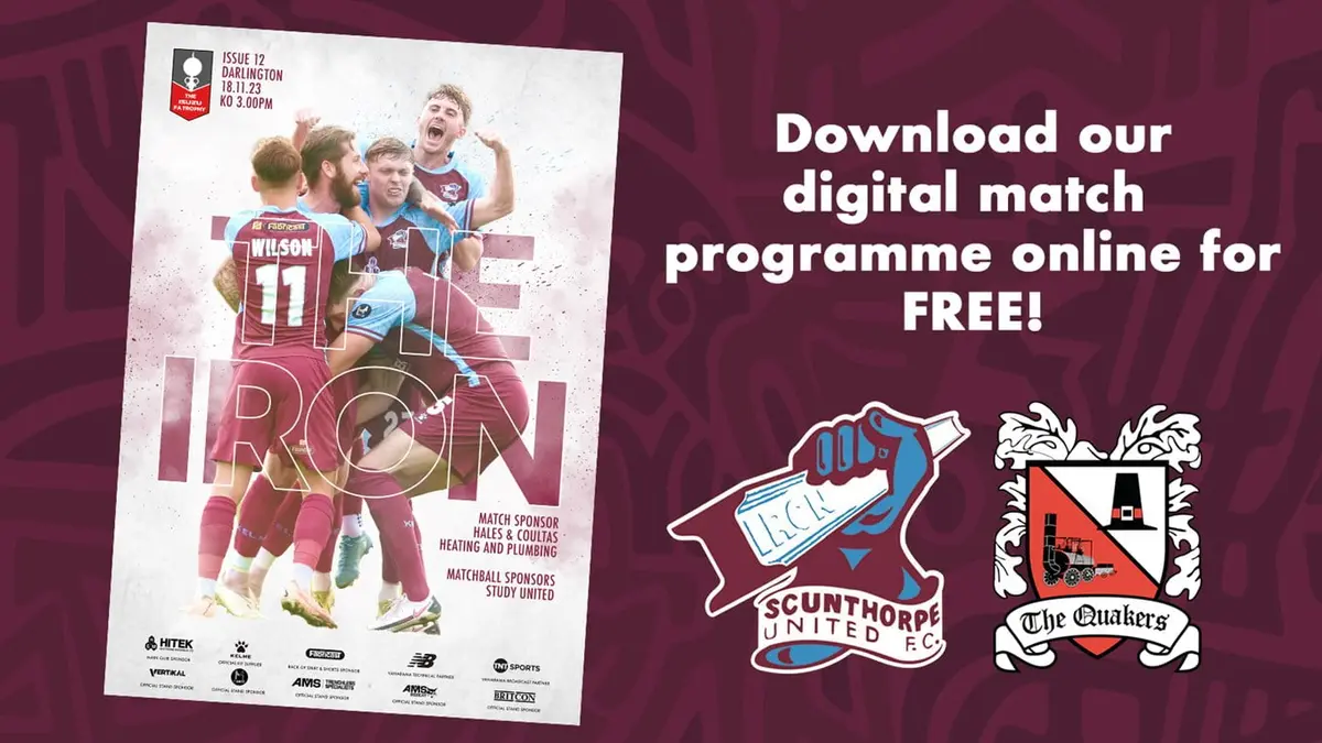 Digital programme: Iron v Darlington (FA Trophy)
