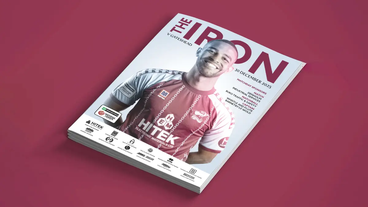 Matchday programme: Iron v Gateshead - order online now!