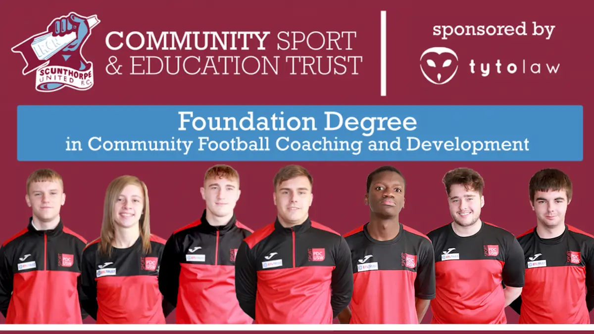 Gain a university level qualification with Scunthorpe United