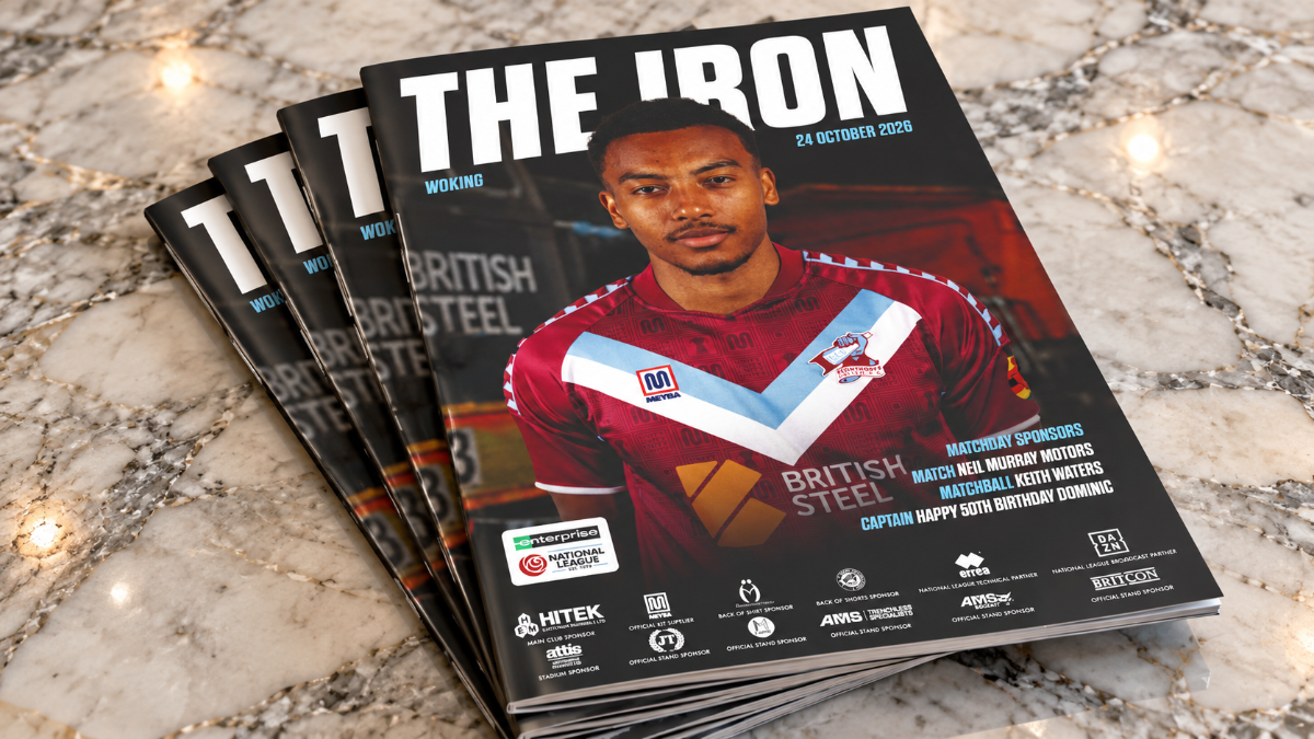 Matchday programme: Iron v Woking - order online now!