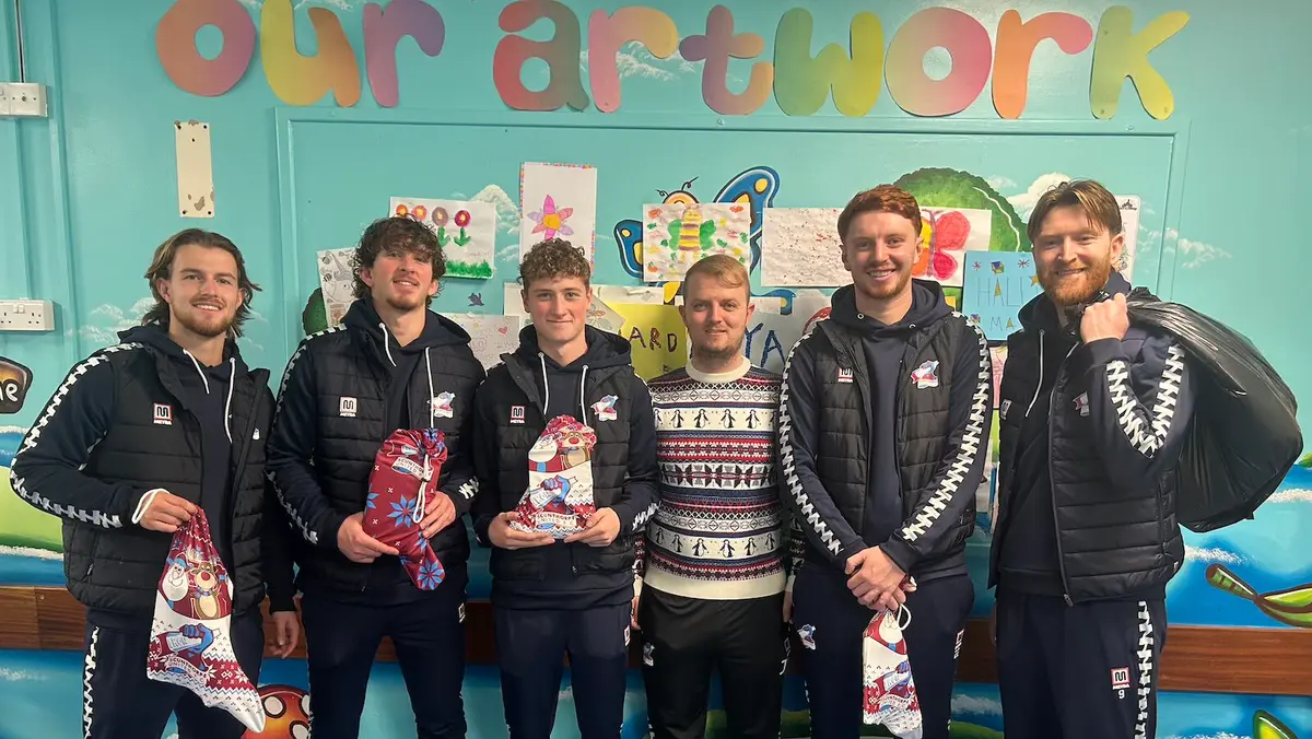 Iron make annual festive visit to the Disney Ward