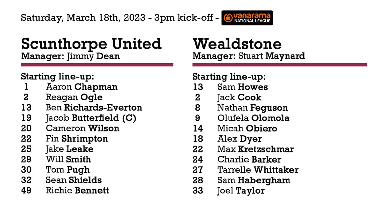 2022-23 "Print @ Home" matchday teamsheets