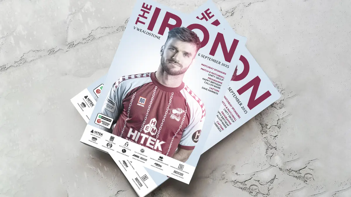 Matchday programme: Iron v Wealdstone - order online now!