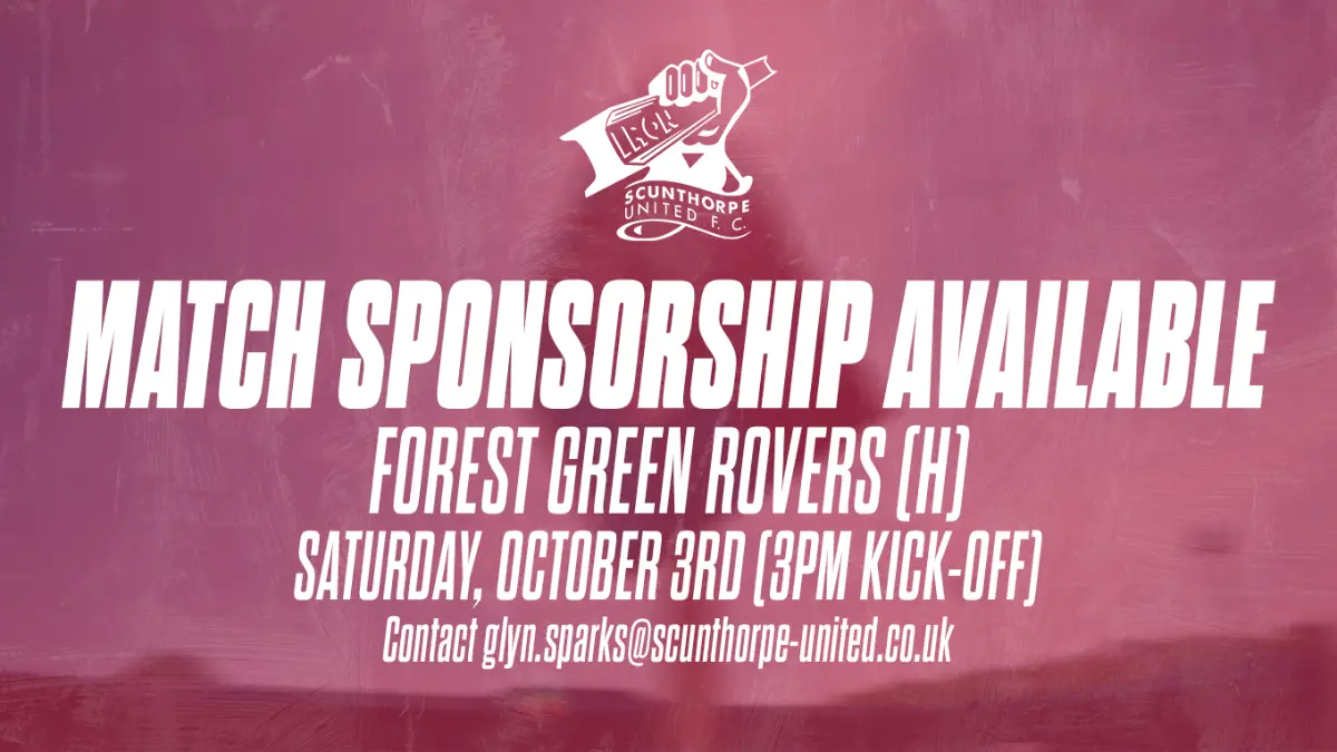 Match Sponsorship available for Forest Green Rovers clash