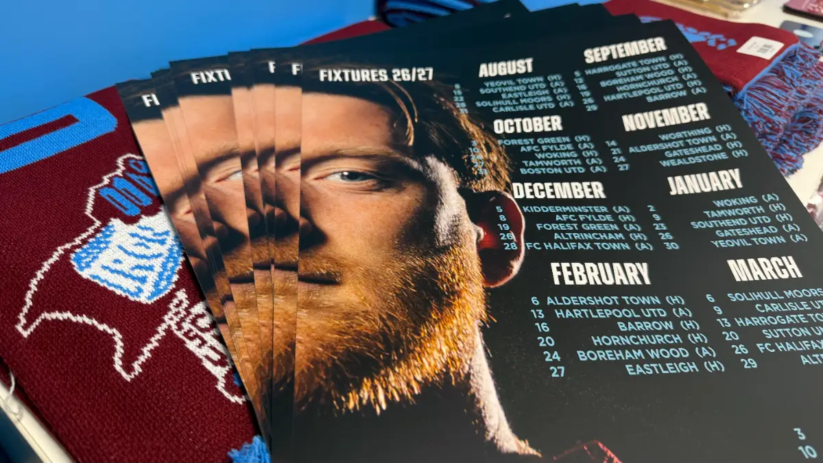The Iron's 2026-27 A3 fixture cards have arrived in-store!
