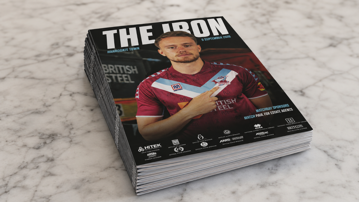 Matchday programme: Iron v Harrogate Town - order online now!