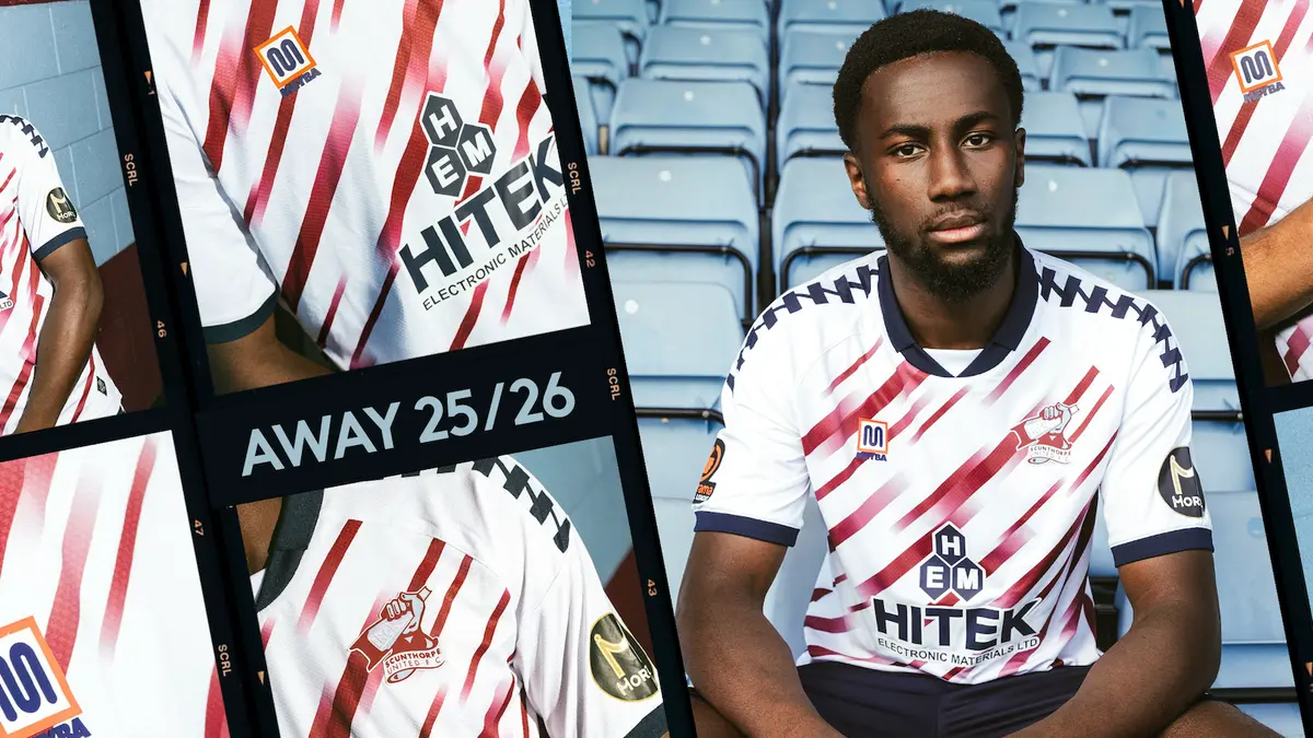 Purchase from Monday at 10am in-store and online! Our 2025-26 away shirt revealed!