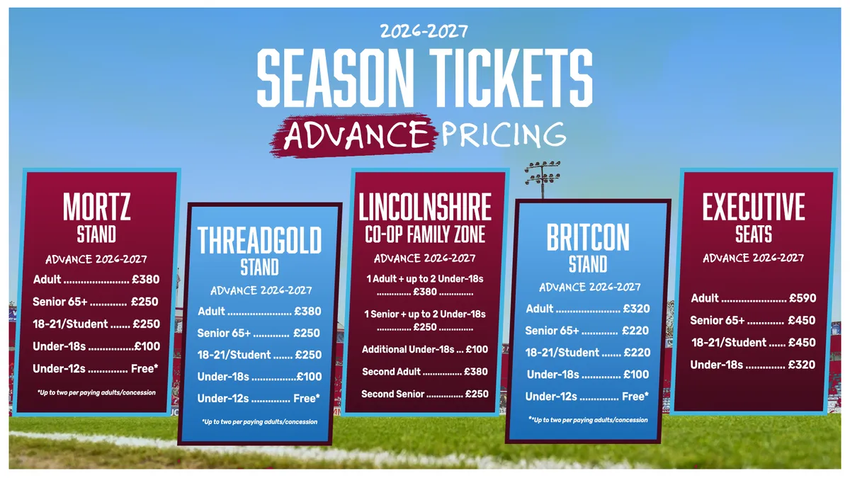 Advance price season tickets in operation - current best price to support the Iron in 2026-27