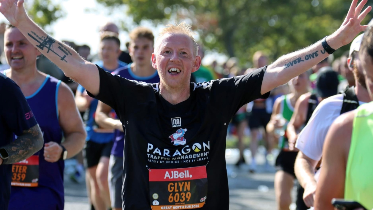 Glyn Sparks running Lincoln Half Marathon on behalf of Lindsey Lodge Hospice