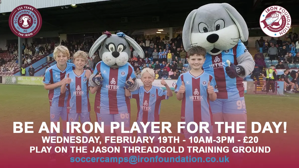 Be an Iron player for the day! Iron hosting one soccer camp this February half-term!