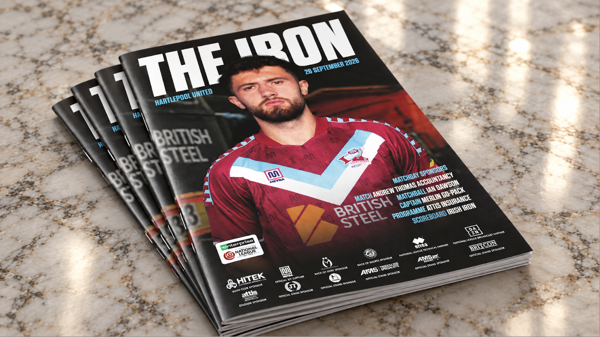Matchday programme: Iron v Hartlepool United - order online now!
