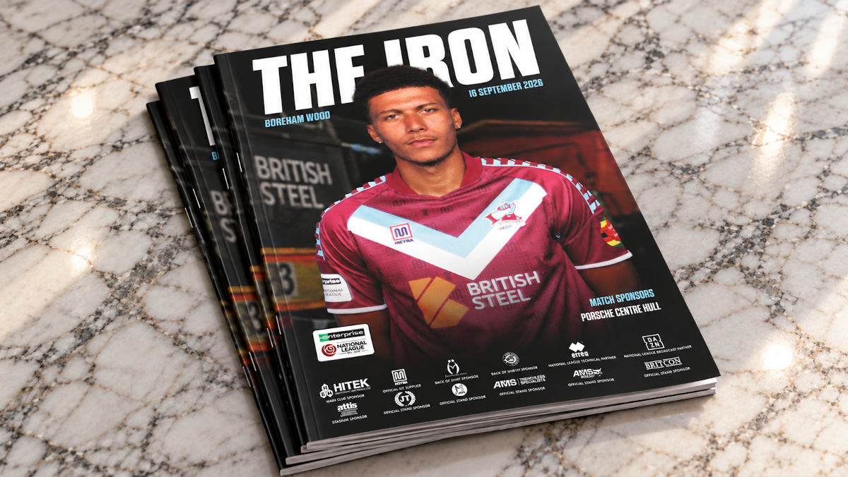 Matchday programme: Iron v Boreham Wood - order online now!